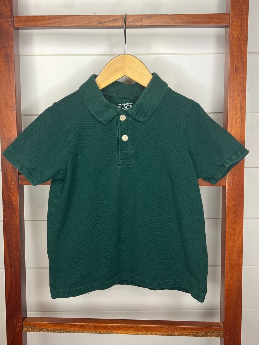 The Children's Place Green Polo Shirt with Two-Button Placket